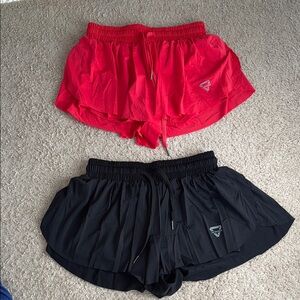 Red and Black LUOGONGZI shorts